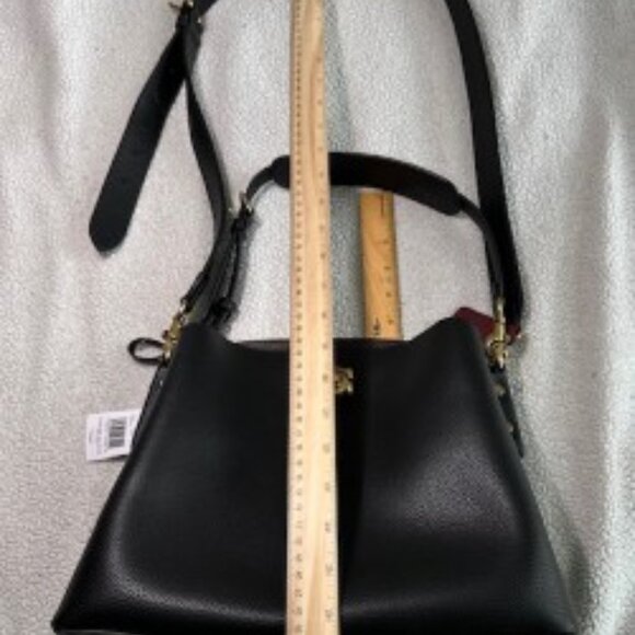 Brand NWT Coach Willow Shoulder/Crossbody Bag/Black - Picture 7 of 12